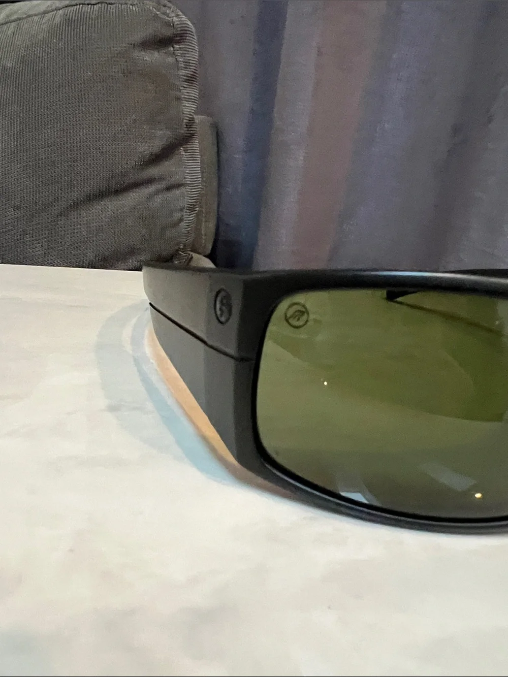 Electric  mudslinger Black Frame Protective Glasses with Green Lenses
